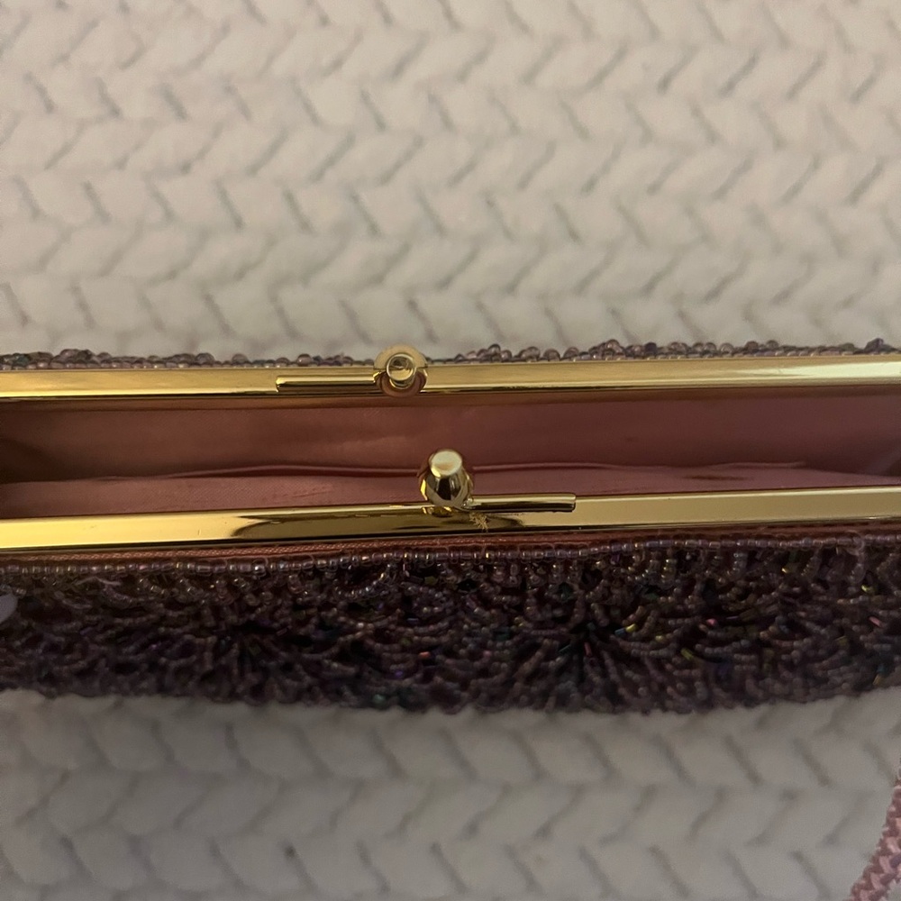 Valerie Stevens Purple Beaded Clutch - Picture 9 of 11